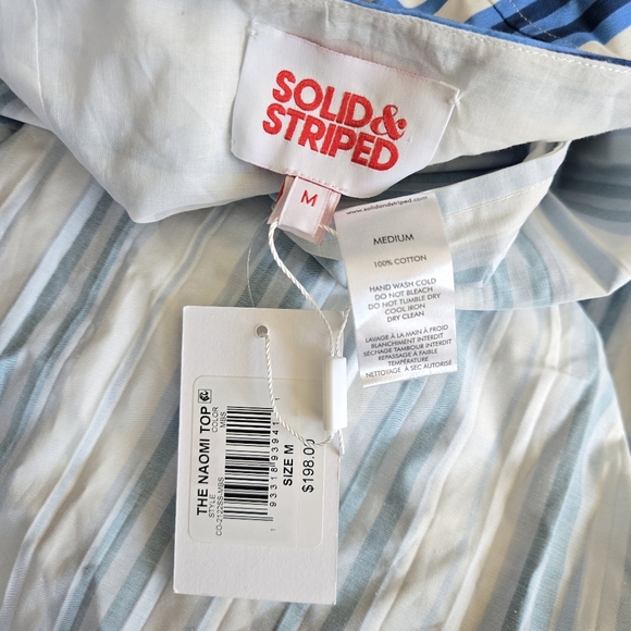 New Solid & Striped The Naomi Top & The Addison Skirt Set Marina Blue NWT Large - Picture 9 of 10